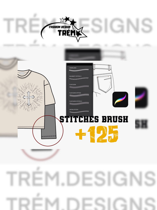 125+ Stitch Brushes for Fashion Designers (Realistic, Hand-Drawn & Vector Included)